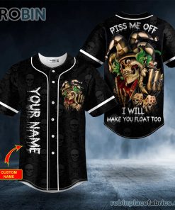 piss me off joker skull custom baseball jersey 44 qFdhw