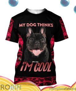 pitbull my dog thinks im cool all over print aop shirt t shirt PME2U