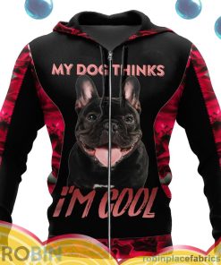 pitbull my dog thinks im cool all over print aop shirt zip hoodie ulEft