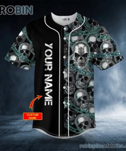 punisher metal head skull custom baseball jersey 242 ILCSf