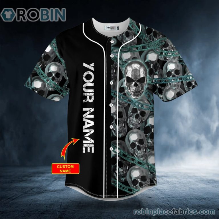 Punisher Metal Head Skull Custom Baseball Jersey