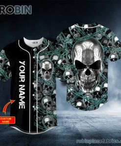 Punisher Metal Head Skull Custom Baseball Jersey