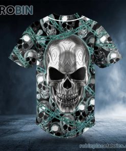 punisher metal head skull custom baseball jersey 433 bb16N