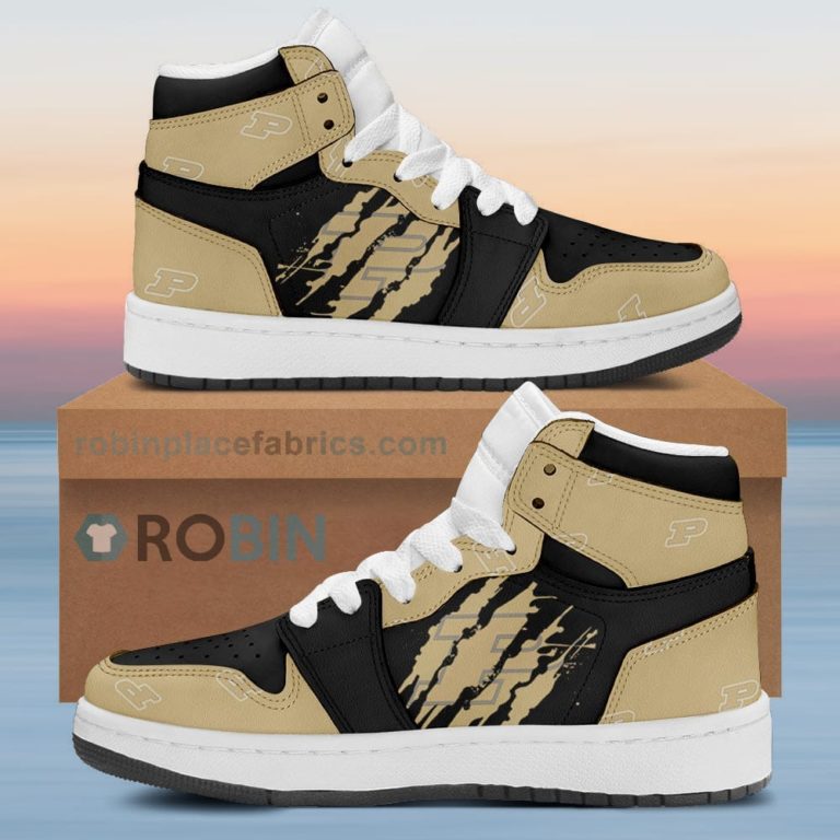 Purdue Boilermakers Air Sneakers 1 – Scrath Style NCAA AJ1 Sneakers