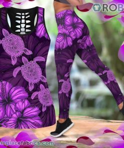 Purple Turtle Tank Top Legging Set
