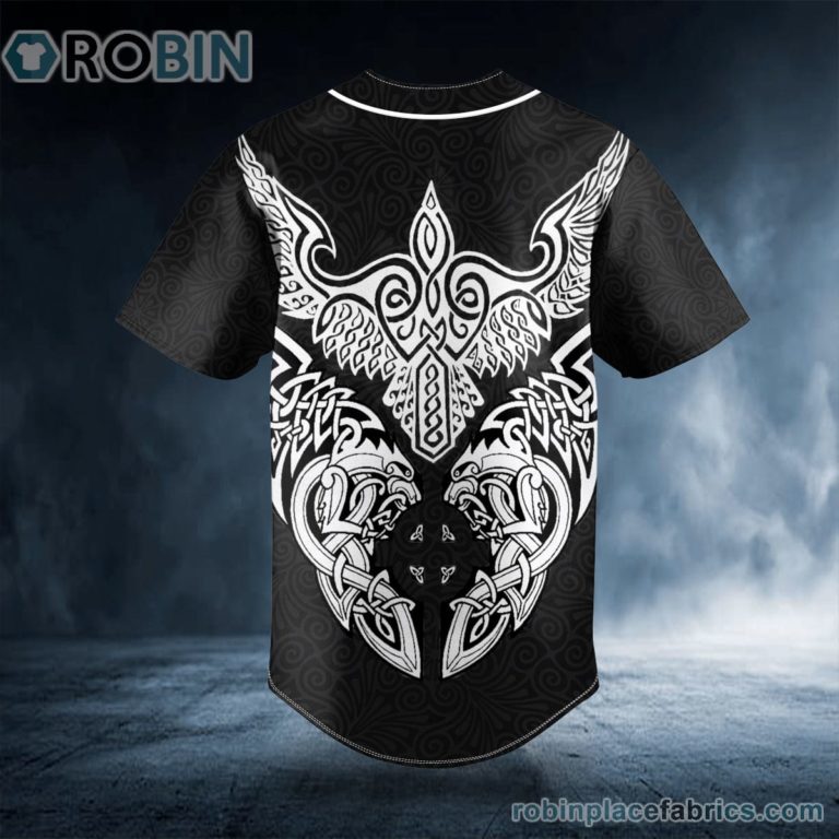 Raven Dragons Viking Tattoo Personalized Baseball Jersey