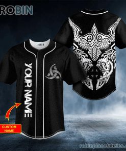 Raven Dragons Viking Tattoo Personalized Baseball Jersey