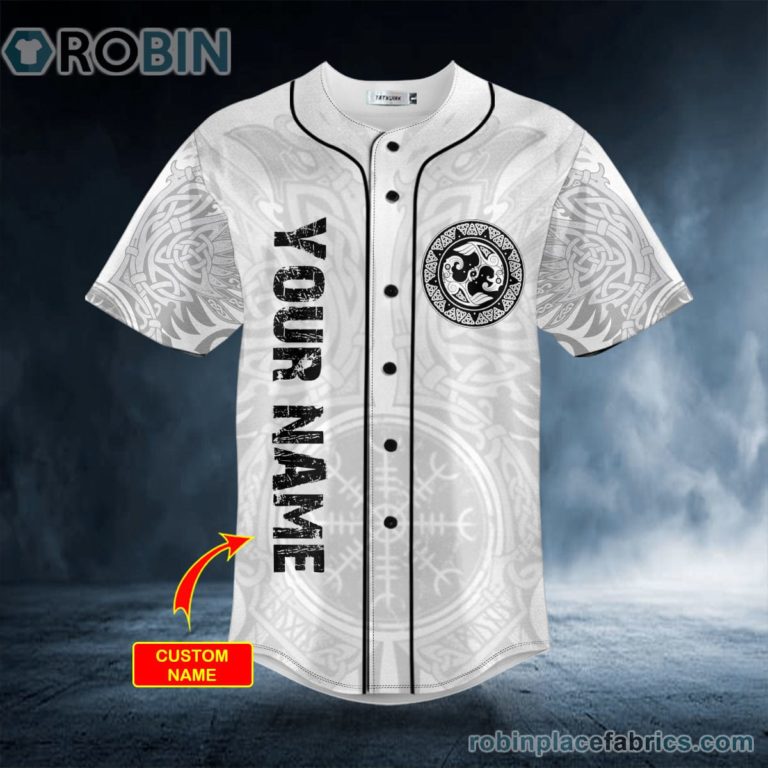 Raven Viking Tattoo Custom Baseball Jersey