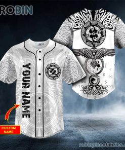 Raven Viking Tattoo Custom Baseball Jersey