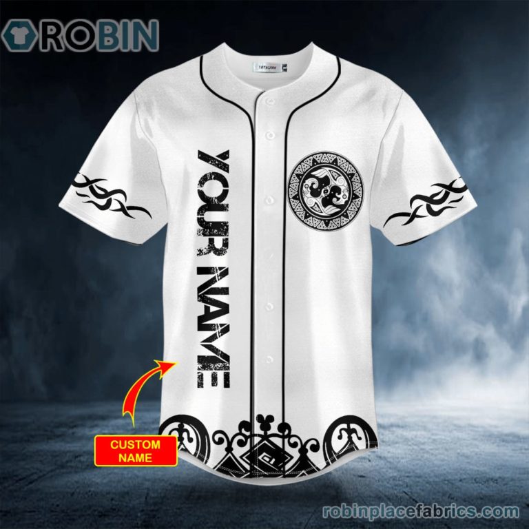 Ravens of God Odin Viking Tattoo Custom Baseball Jersey