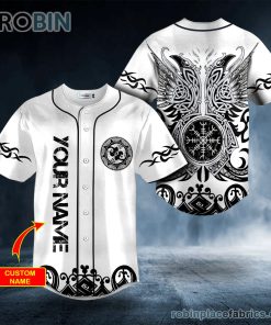 Ravens of God Odin Viking Tattoo Custom Baseball Jersey