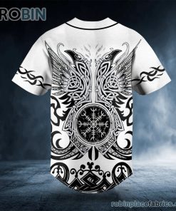 ravens of god odin viking tattoo custom baseball jersey 430 ttTzB