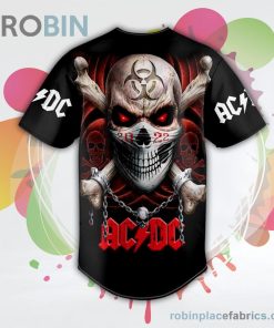 Red Biohazard Crossbone In Mask Skull Baseball Jersey RB3205