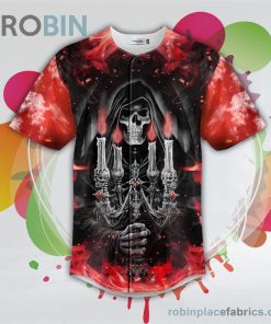 red candelabra candle grim reaper skull baseball jersey rb1612117 9kgNw