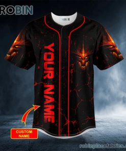 red dragon trap the hunt skull custom baseball jersey 235 7mu2C