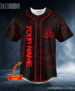 red vegvisir yggdrasill viking tattoo custom baseball jersey 230 X7lBL