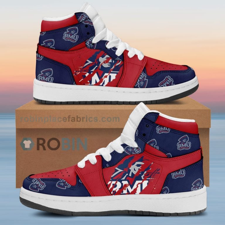 Robert Morris Colonials Air Sneakers 1 – Scrath Style NCAA AJ1 Sneakers