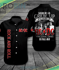 Rock Music Grew Up Short Sleeve Button Down Hawaiian Shirt