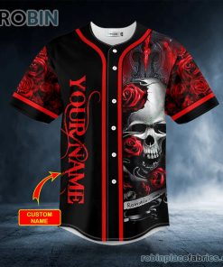 romantic love roses sugar skull custom baseball jersey 226 Bb7kv