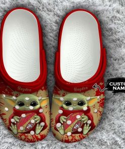 San Francisco 49ers Baby Yoda Crocs Clog Shoes San Francisco 49ers Baby Yoda Crocs Clog Shoes