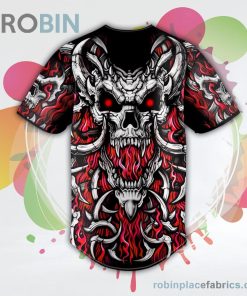 Satan Baphomet Skull Baseball Jersey RB1958