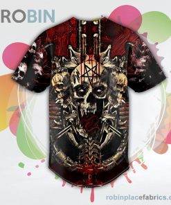 Satan Laughs As You Eternally Rot SLAYER Skull Baseball Jersey RB7052 Satan Laughs As You Eternally Rot SLAYER Skull Baseball Jersey RB7052