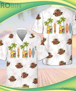 Schlitz Beer Surfing Short Sleeve Button Down Hawaiian Shirt Schlitz Beer Surfing Short Sleeve Button Down Hawaiian Shirt