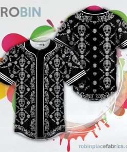 seamless pattern sugar skull baseball jersey rb947822 cvPnA
