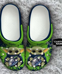 Seattle Seahawks Baby Yoda Crocs Clog Shoes