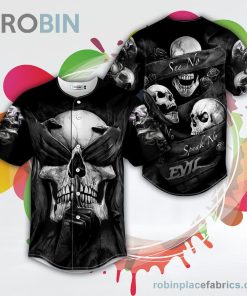 see no evil hear no evil speak no evil skull baseball jersey rb198021 PLz3u