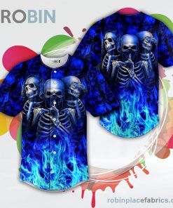 see no hear no speak no evil blue liquid skull baseball jersey rb703320 FsAMw