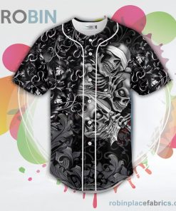 see no hear no speak no evil gray skull baseball jersey rb7611192 ouTYC