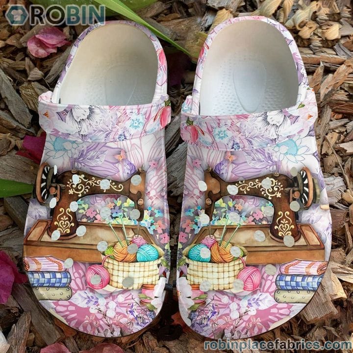 Sewing Floral RBPL22 Crocs Crocband Clog 3D Crocs Print Full ...