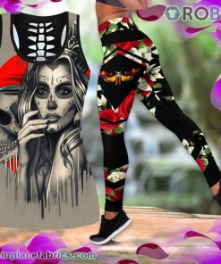 Skull Girl Tank Top Legging Set