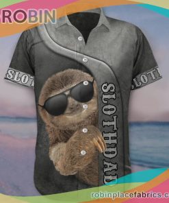 Sloth Dad Casual Button Down Hawaiian Shirt Funny Dad Shirt Sloth Clothes Unique Sloth Dad Casual Button Down Hawaiian Shirt Funny Dad Shirt Sloth Clothes Unique