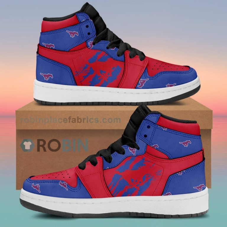 SMU Mustangs Air Sneakers 1 – Scrath Style NCAA AJ1 Sneakers