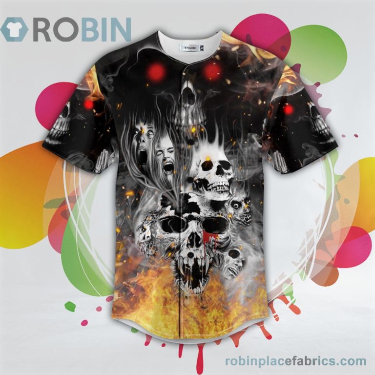 Soul Eater Screaming Crack Monster Skull Baseball Jersey RB2262