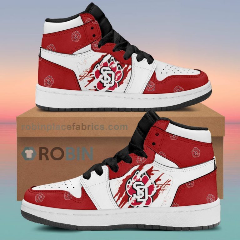 South Dakota Coyotes Air Sneakers 1 – Scrath Style NCAA AJ1 Sneakers