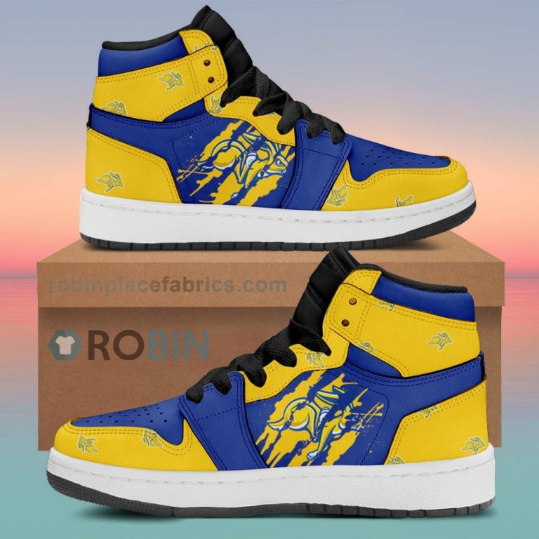 South Dakota State Jackrabbits Air Sneakers 1 – Scrath Style NCAA AJ1 Sneakers