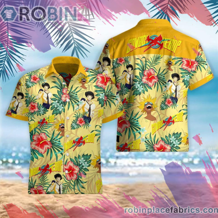 Spike Spiegel Hawaiian Shirt, Casual Short Sleeve Shirt