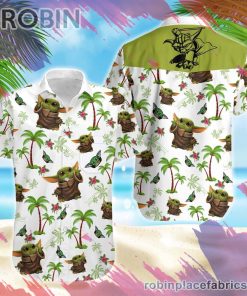 Star Wars – Baby Yoda Hawaiian Shirt, Casual Short Sleeve Shirt