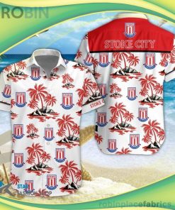 Stoke City FC 3D Short Sleeve Button Down Hawaiian Shirt