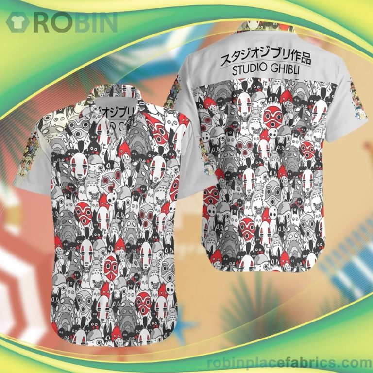 Studio Ghibli Summer Short Sleeve Button Down Hawaiian Shirt