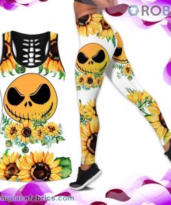 Sunflower Jack Skellington Face Tank Top Legging Set  RBPLS63 Sunflower Jack Skellington Face Tank Top Legging Set  RBPLS63