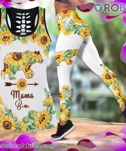 Sunflower Mama Bear Tank Top Legging Set