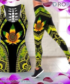 Sunflower Weed Tank Top Legging Set