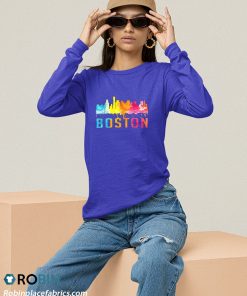 sweatshirt boston massachusetts retro watercolor skyline souvenir qxiqY