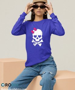 sweatshirt cute skull and cross bone pink bow tie women girls adorable K4pNp