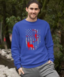 sweatshirt deer hunting american flag bow hunting XJ6kv