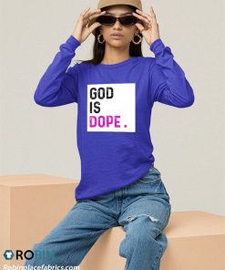 sweatshirt god is dope purple funny christian faith believe mKdyu
